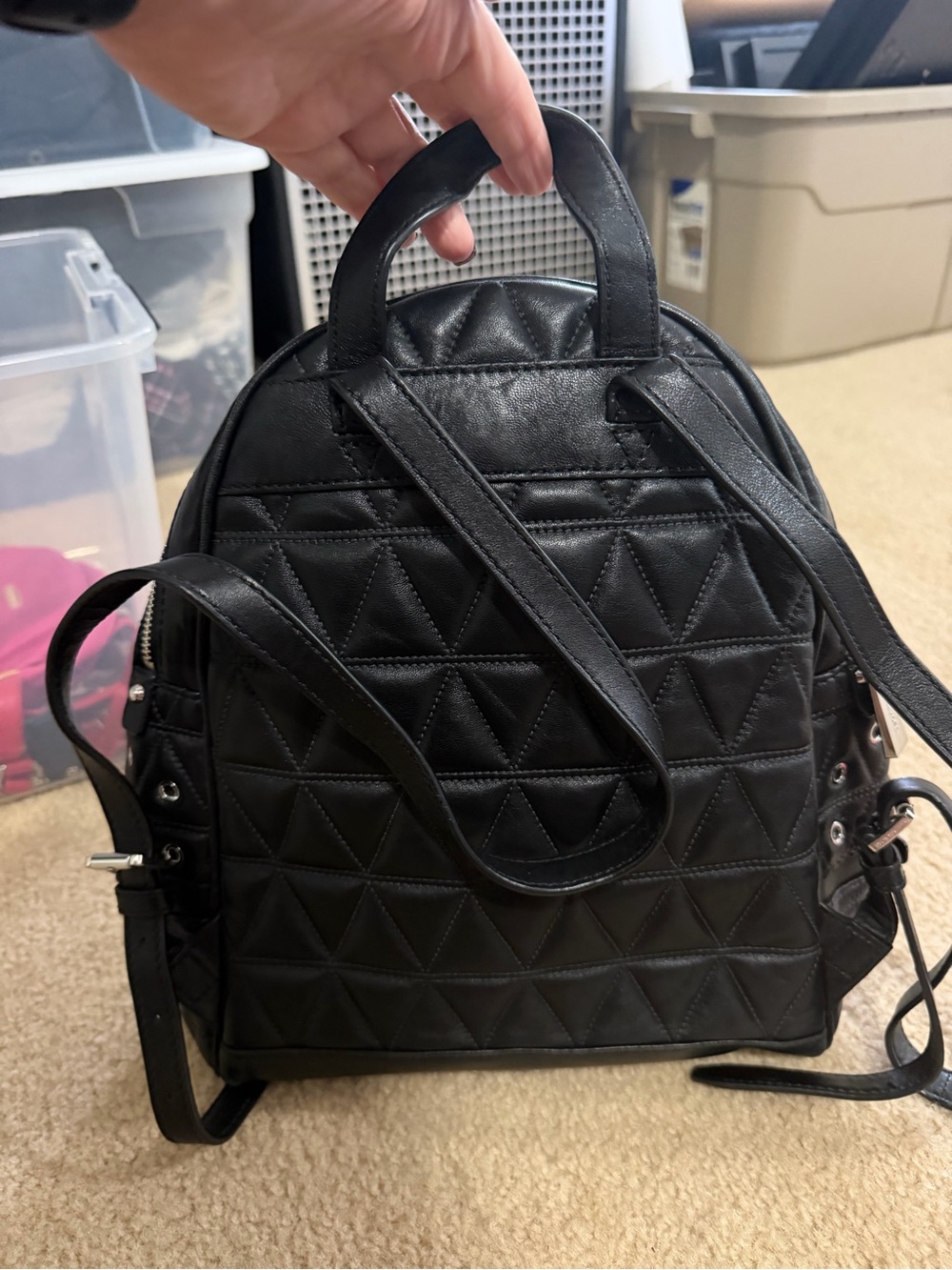 Michael Kors Studded Black Mini Backpack - Picture 10 of 10